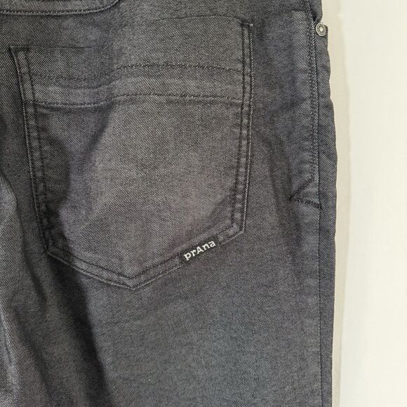 prAna Jeans Men's 32x32 Dark Grey Denim Slim Fit Organic Cotton Blend - Picture 11 of 12